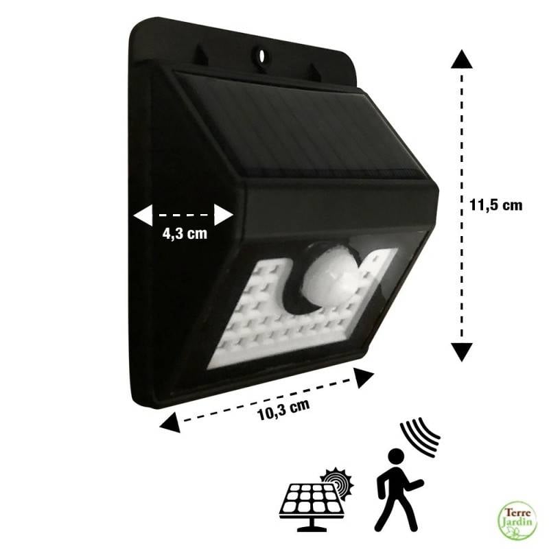 Applique murale solaire avec détecteur de mouvements - 300 lumens (1)
