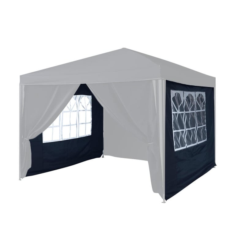 Mur fenêtre pour tonnelle pliante bleu 3x3 M (1)