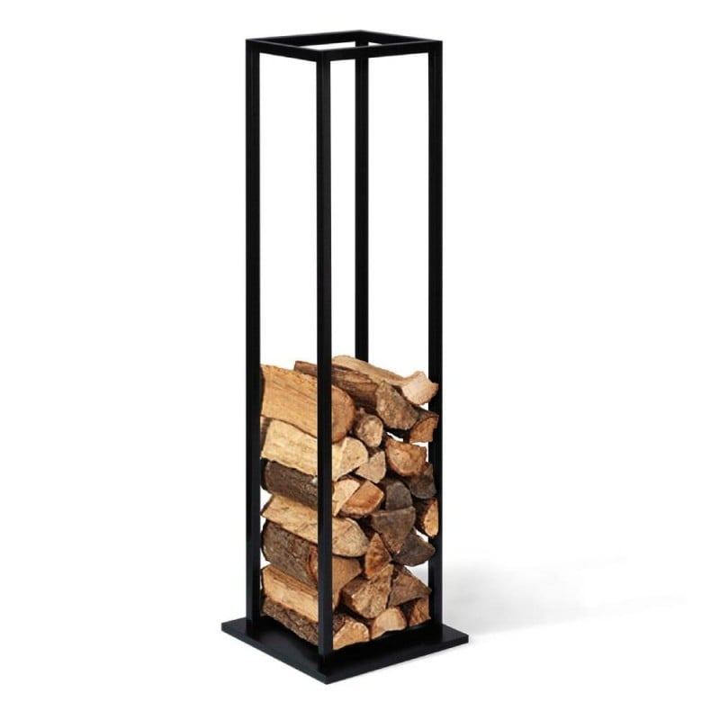 Étagère porte bûches verticale "Wood & Steel"