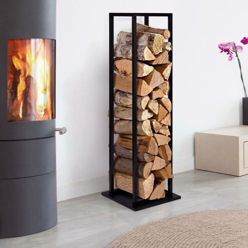 Porte bûche intérieur Support de bois de chauffage Étagère à Bois