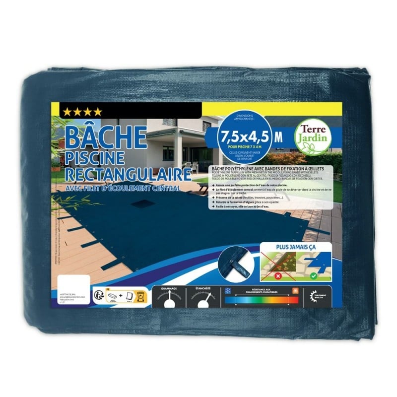 Bâche piscine rectangulaire