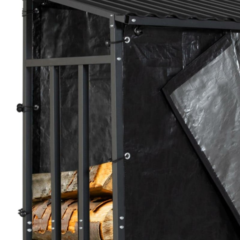 Étagère à bûches 185 x 190 cm avec housse de protection (3)