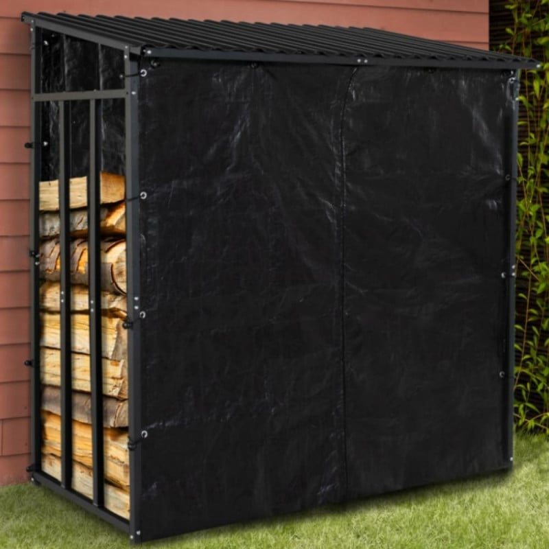 Étagère à bûches 185 x 190 cm avec housse de protection (6)