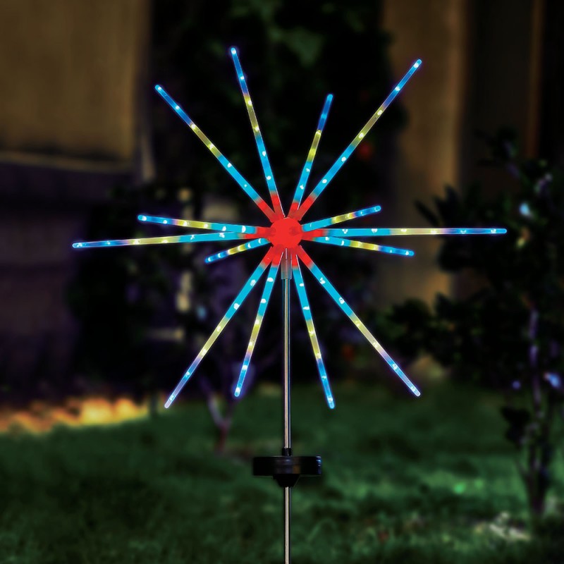 Lampe feu d'artifice solaire