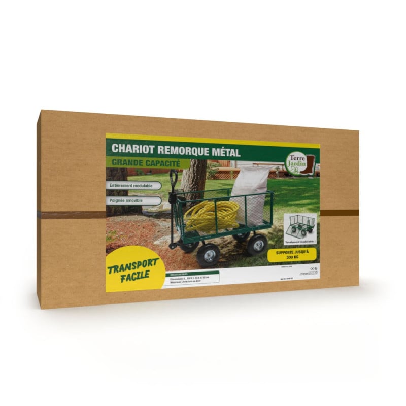 Chariot de jardin métal pliable XXL (2)