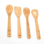 Ustensiles de cuisine en bambou - x4