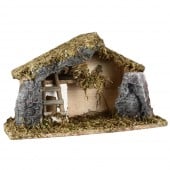 Crèche de Noël traditionnelle en bois