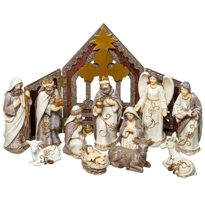 Crèche de Noël moderne complète