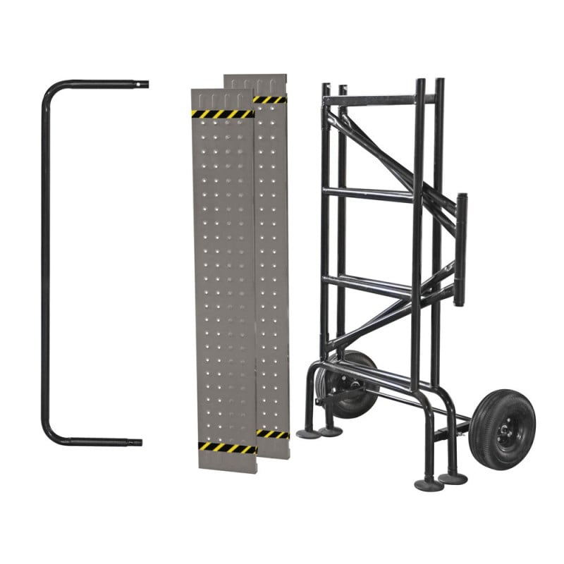 Echafaudage roulant avec garde-corps pliable et ajustable - EasyWork (2)