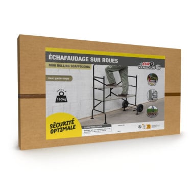 Echafaudage roulant avec garde-corps pliable et ajustable - EasyWork (5)