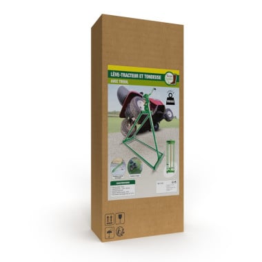 Lève tracteur tondeuse avec treuil 500 kg (2)