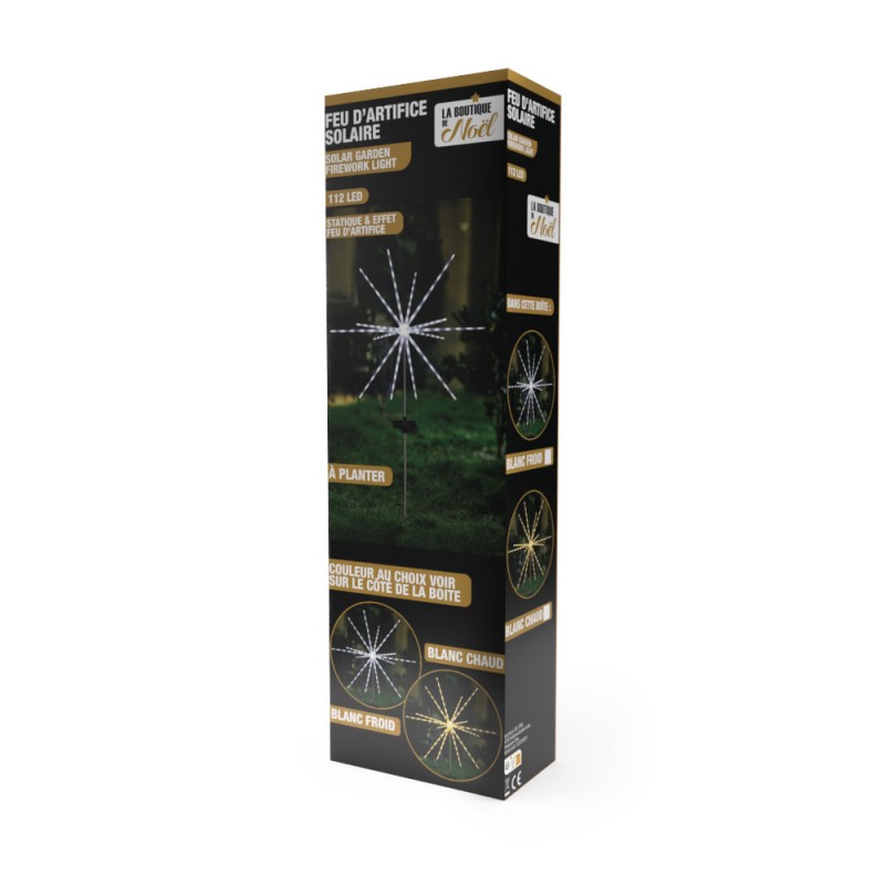 Lampe feu d'artifice solaire