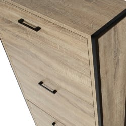 Meuble à chaussures effet bois et métal (3)