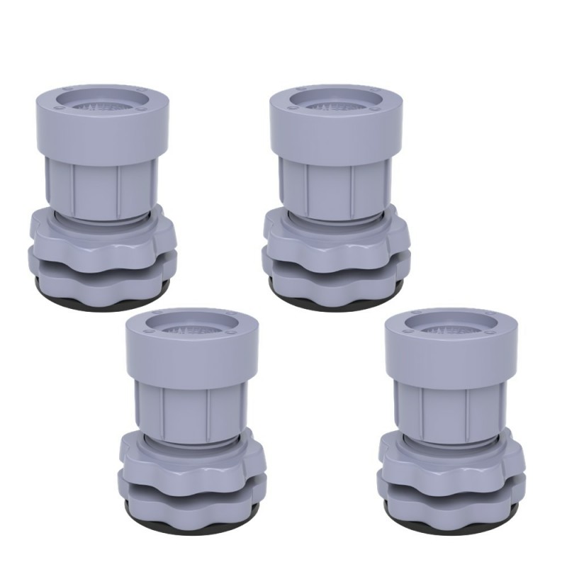 4X Pieds en caoutchouc anti-vibration à base carrée pour machine à laver 