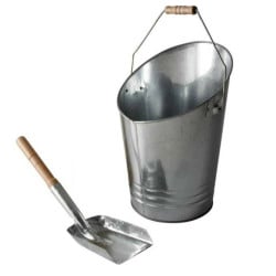 Seau et pelle à cendres métal galvanisé (1)