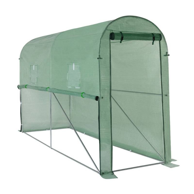 Serre spéciale tomates avec fenêtres moustiquaire et porte zippée