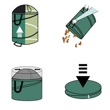 Sac pour déchets verts de jardin pop up 100 L - Lot de 3 (3)