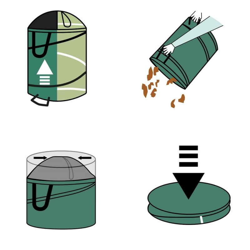Sac pour déchets verts de jardin pop up 100 L - Lot de 3 (3)