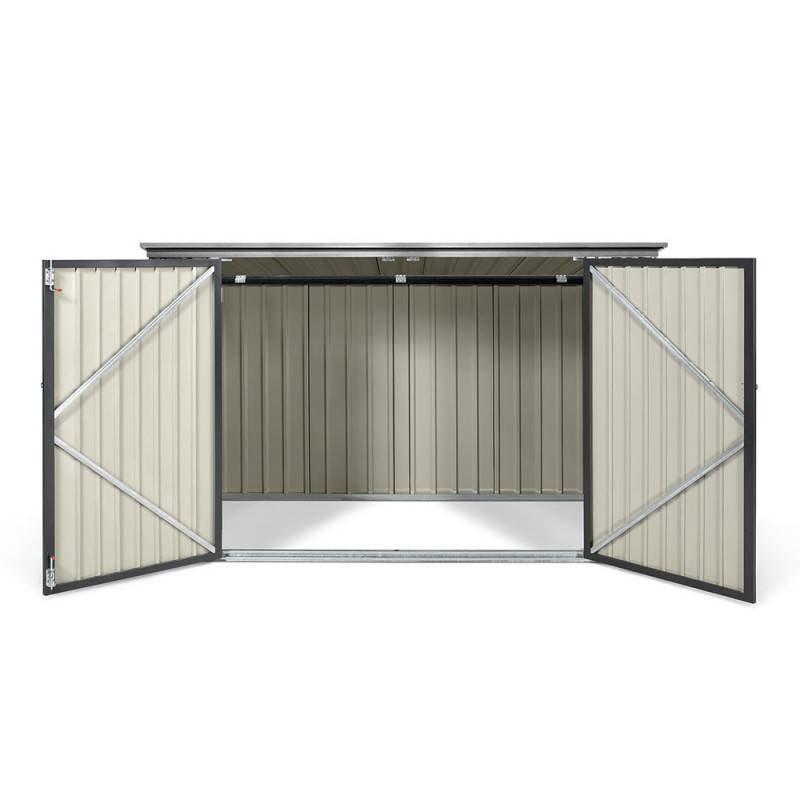 Abri de jardin coffre métallique vélos, outils - 210 x 130 x 105 cm (3)