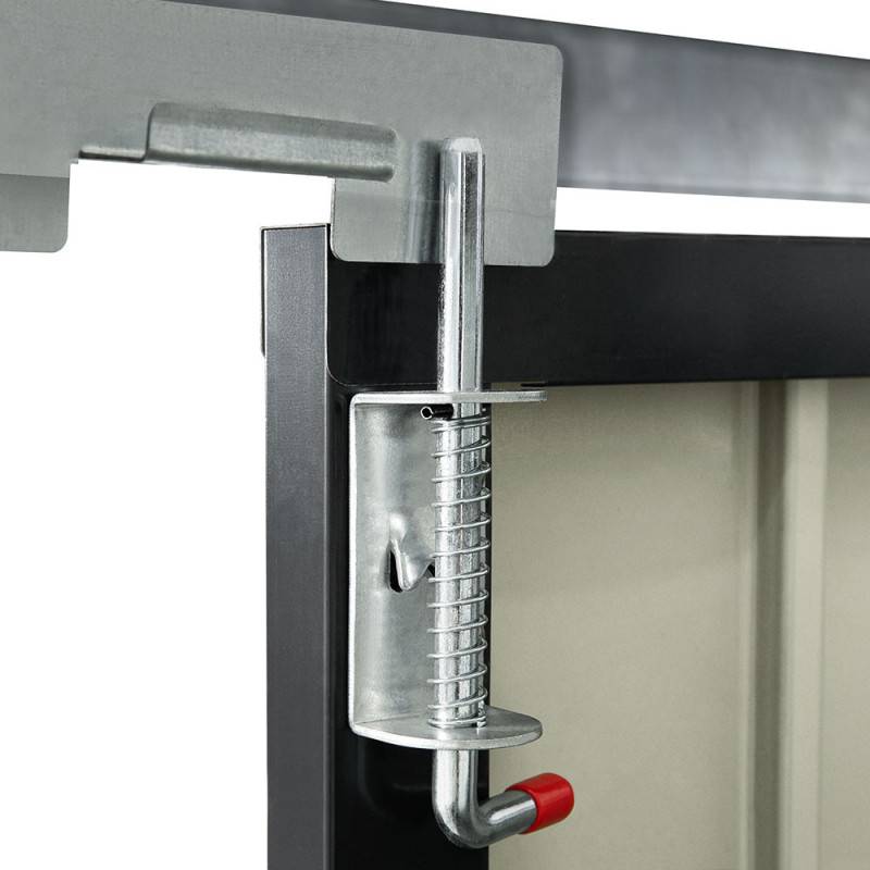 Abri de jardin coffre métallique vélos, outils - 210 x 130 x 105 cm (8)