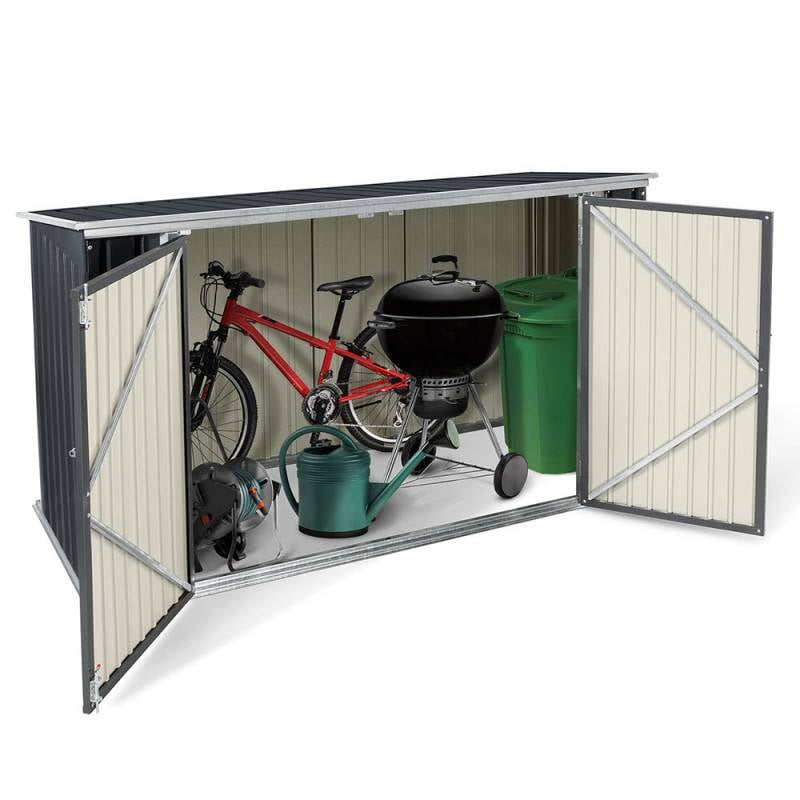 Abri de jardin coffre métallique vélos, outils - 210 x 130 x 105 cm (9)