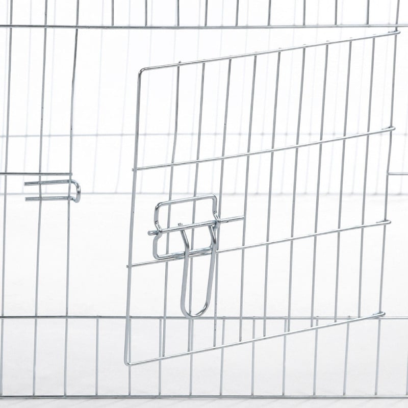 Cage enclos extérieur grillagé 75x180cm pour lapin, cochon d'inde, cobaye... (2)