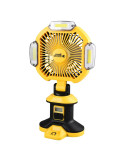 Projecteur LED rechargeable avec ventilateur