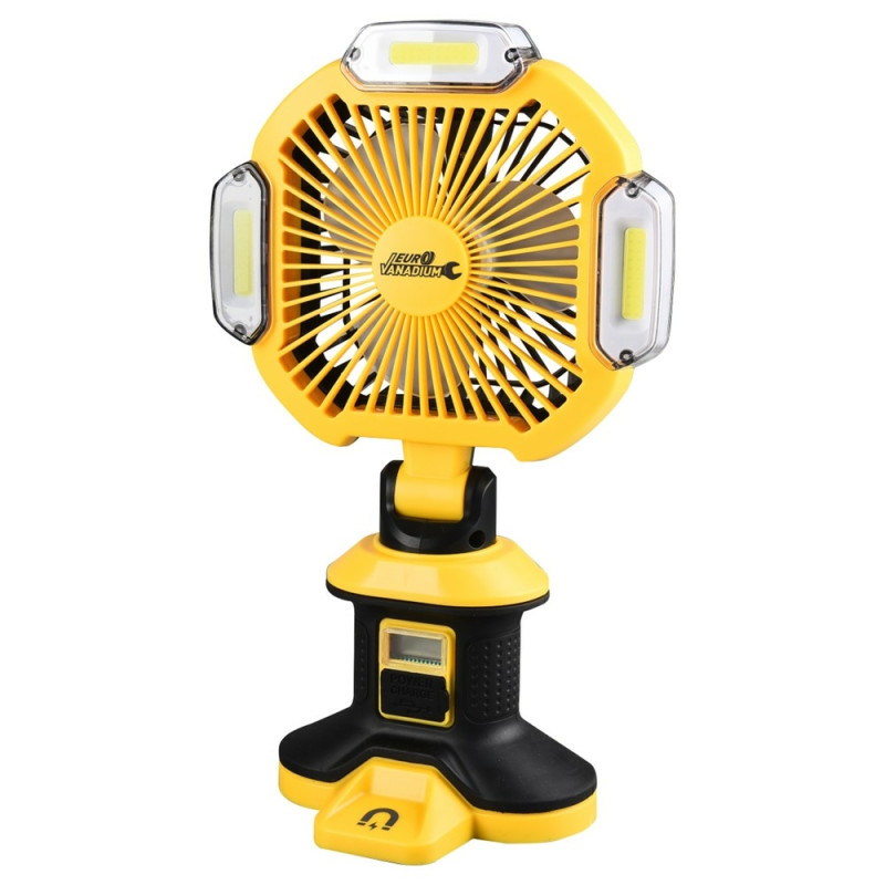 Projecteur LED rechargeable avec ventilateur