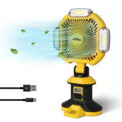 Projecteur LED rechargeable avec ventilateur (2)