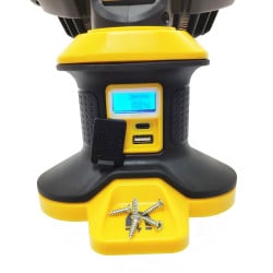 Projecteur LED rechargeable avec ventilateur (3)