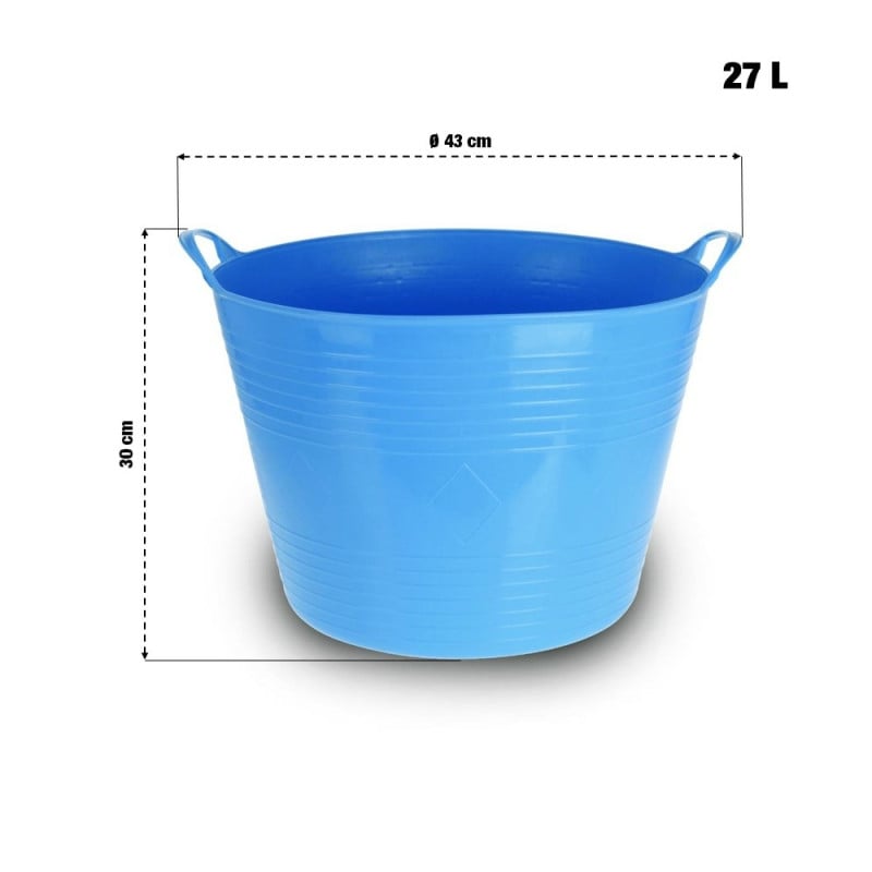 Seau flexible - Panier ou corbeille à linge souple - 27 litres