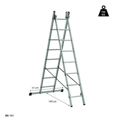 Échelle 2 plans transformable - 2,17 à 3,47 m (1)