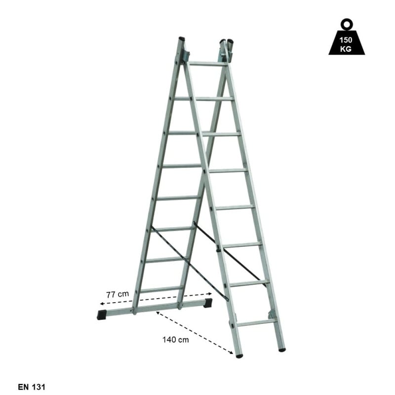 Échelle 2 plans transformable - 2,17 à 3,47 m (1)