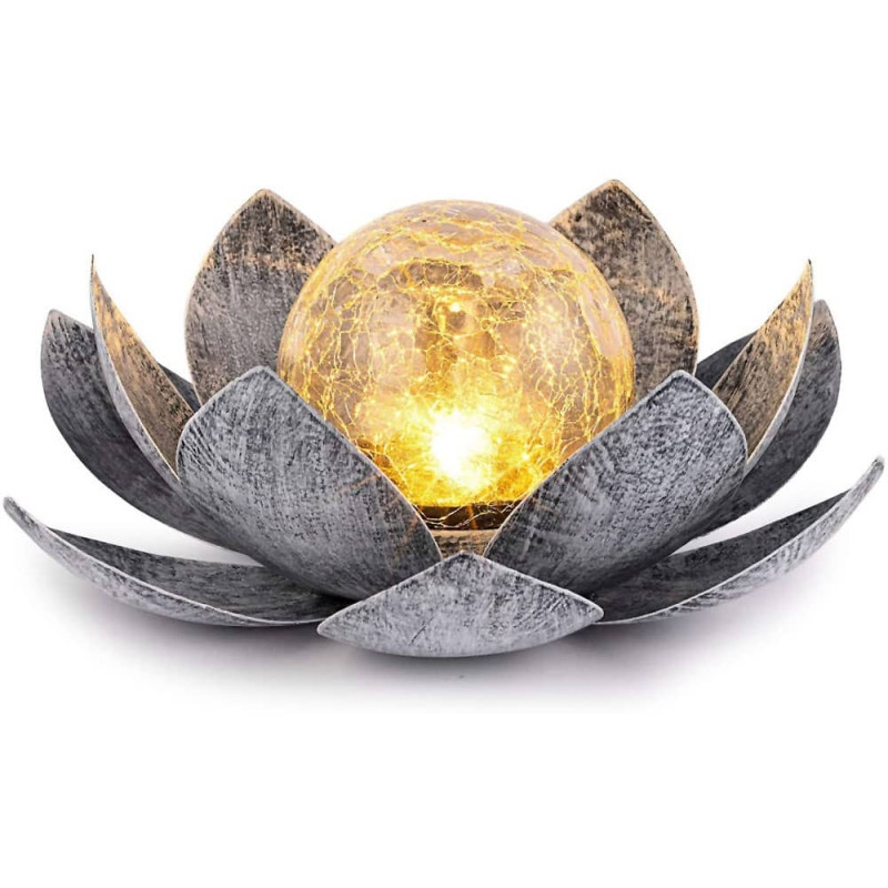 Lampe d'extérieur fleur de lotus solaire