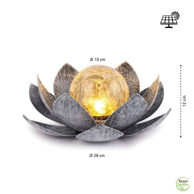 Lampe d'extérieur fleur de lotus solaire (1)