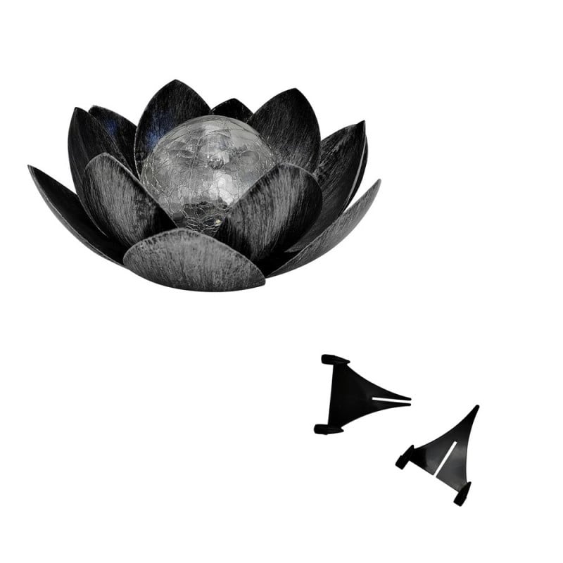 Lampe d'extérieur fleur de lotus solaire (2)