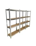 Triple étagère charges lourdes en métal 210 x 150