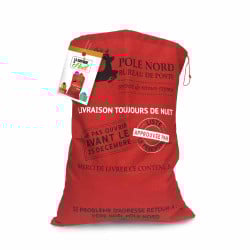 Hotte du Père Noël effet toile de jute (6)