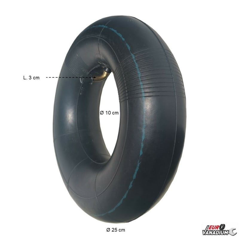 Chambre à air 250 mm pour roue avec valve coudée (1)