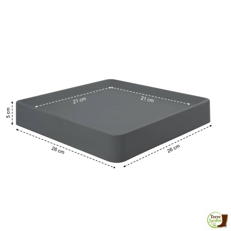 Support carré à roulettes invisibles pour plante et pot de fleurs (1)