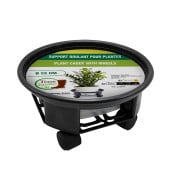 Support à roulettes rond pour plante et pot de fleurs avec récupérateur d'eau (7)