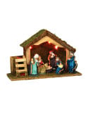 Crèche de Noël complète lumineuse 8 santons