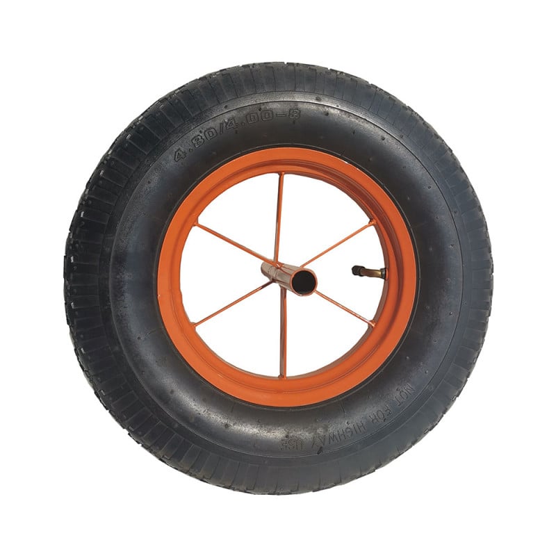 Ensemble pneu + chambre de brouette diamètre 400 mm (4.80/4.00-8)