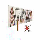 Lot de 4 panneaux muraux perforés porte outils avec crochets