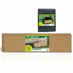 Serre bûche en acier avec bâche de protection pour le bois (4)