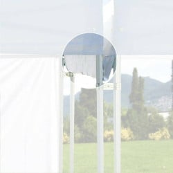 Lot de 2 tonnelles barnum professionnelles 3x3 pliantes avec 4 connecteurs et 1 gouttière (5)