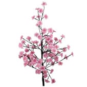 Branche de fleurs de cerisier lumineuse solaire