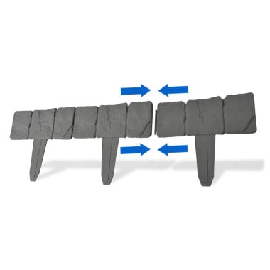 Bordures de jardin imitation pierre - Par 10 (2)