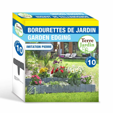 Bordures de jardin imitation pierre - Par 10 (3)