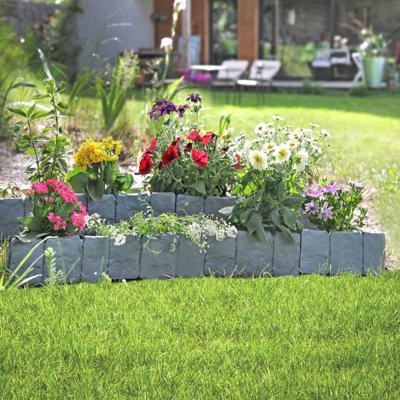 Bordure de jardin plastique pas cher grise 10 mètres